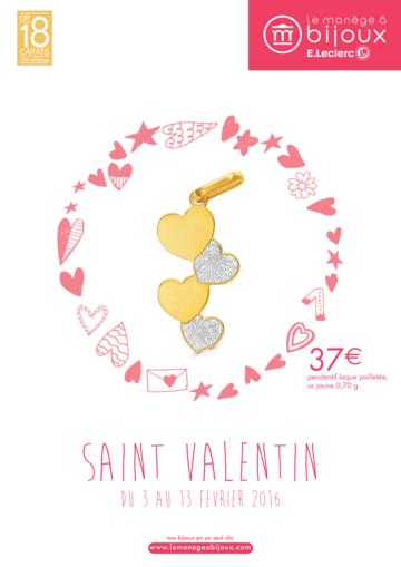 Catalogue Le Manège à Bijoux Saint Valentin 2016